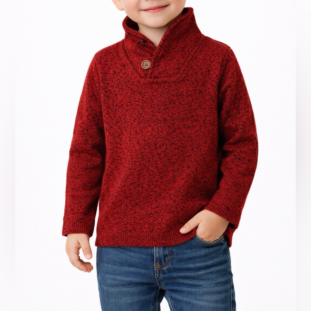 Jumping Beans Toddler Red Mock Neck Sweater Size 5